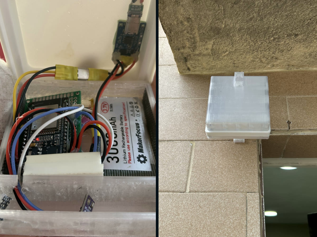 Open EDS environmental-station electronics and the installed weather-facing enclosure